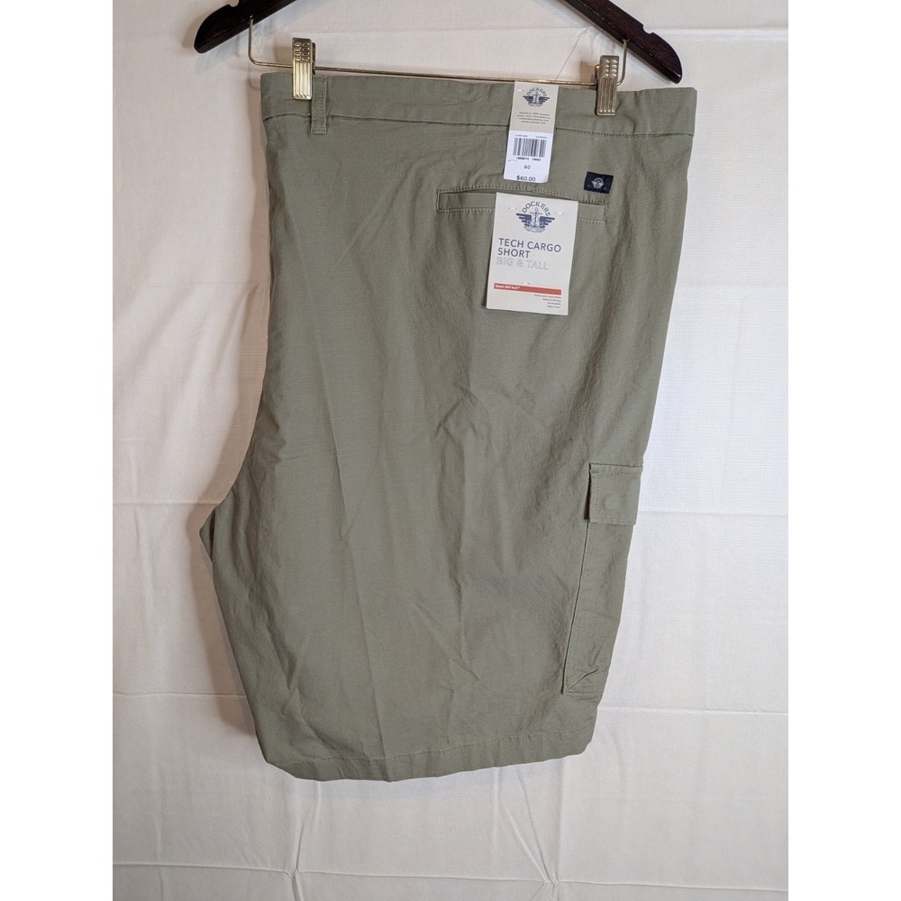 NWT DOCKERS Mens Big And Tall Tech Cargo Shorts 60 Sage Garden